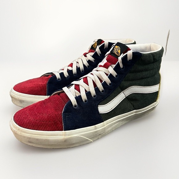 Vans‎ Mixed Corduroy Sk8-Hi Shoes- Multi/Jungle Green (KRH94M) Men's 11.5 - Picture 1 of 8